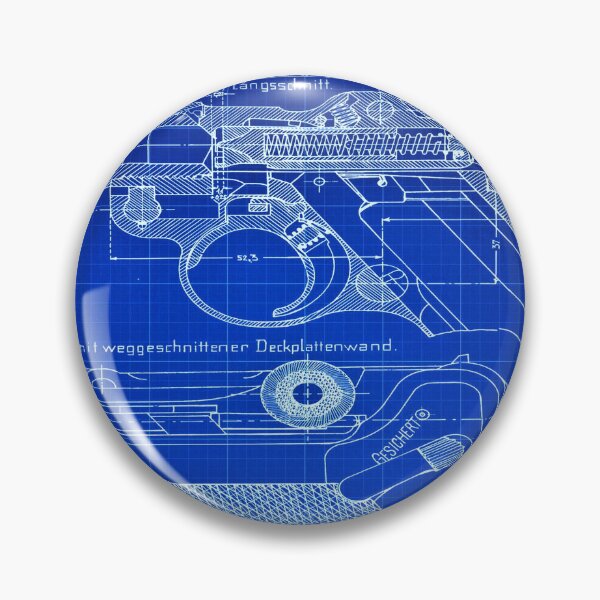 Item preview, Luger P08 - German Parabellum Technical Drawing designed and sold by niksy.
