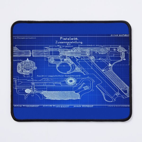 Item preview, Luger P08 - German Parabellum Technical Drawing designed and sold by niksy.