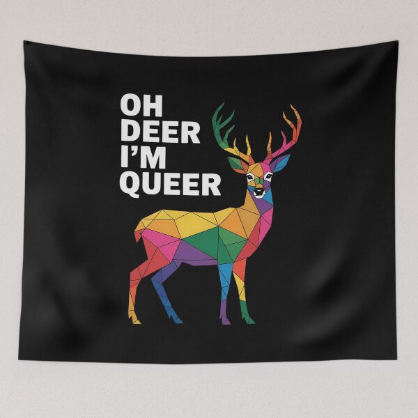 Item preview, Deer Rainbow Lesbian Gay Pride Party LGBT designed and sold by lilensgavadur.