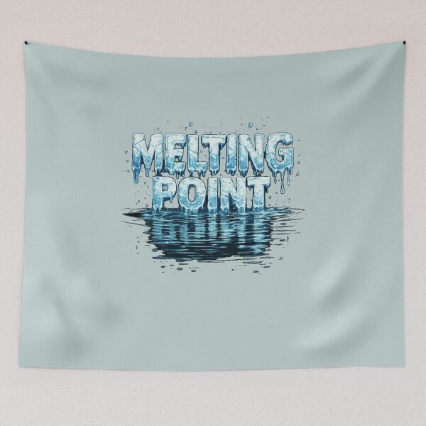 Item preview, Melting Point Ice Text T-Shirt | Cool Frozen Typography Design designed and sold by KDesignCrafts.