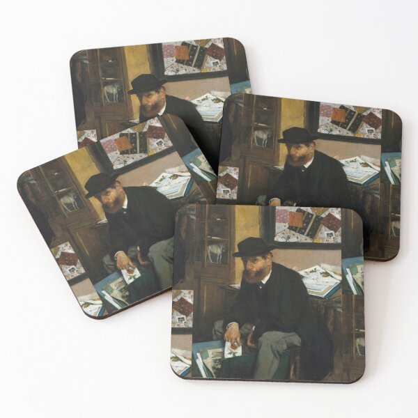 Item preview, The Collector of Prints by Edgar Degas: Bohemian Art Collector Portrait Poster designed and sold by artofuniverse.