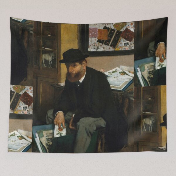 Item preview, The Collector of Prints by Edgar Degas: Bohemian Art Collector Portrait Poster designed and sold by artofuniverse.