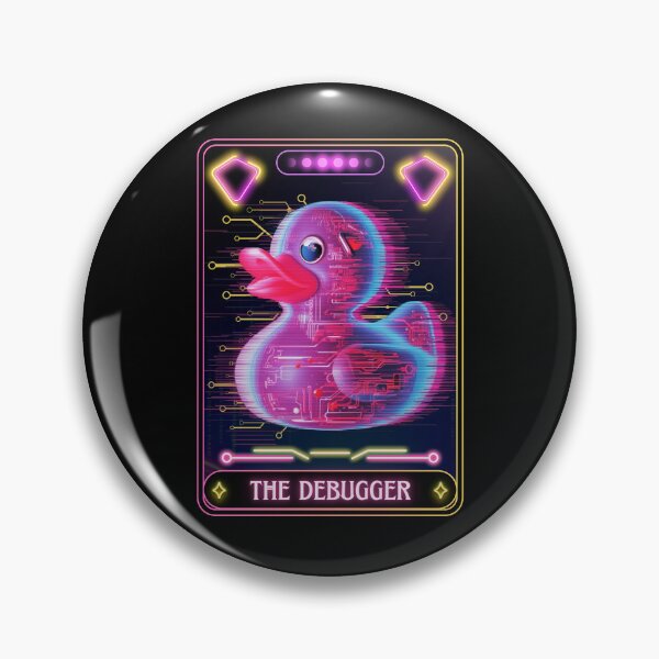 Item preview, The Debugger Tarot Card - Sci-Fi Rubber Duck Glitch Art designed and sold by JB-designstudio.