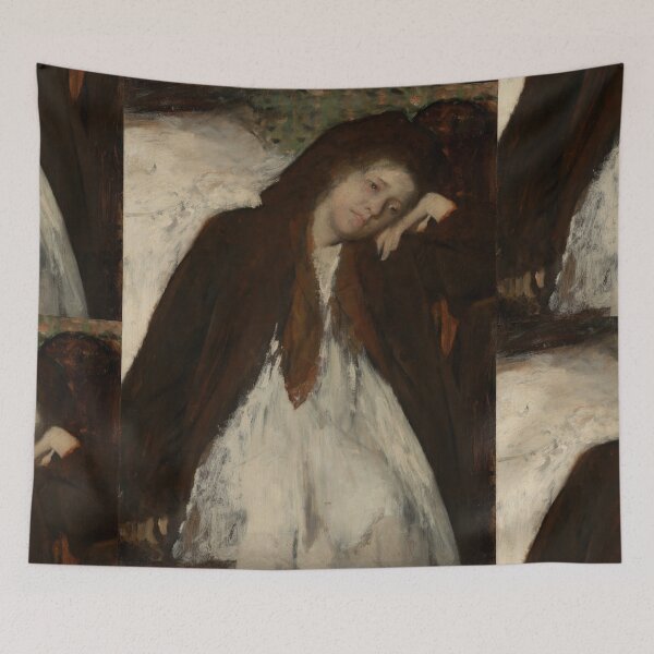 Item preview, The Convalescent by Edgar Degas: Melancholic Impressionist Portrait Poster designed and sold by artofuniverse.