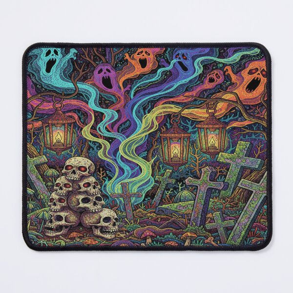 Item preview, Gothic Cemetery Still Life – Surreal Horror Folk Art designed and sold by Imaginarium of Chaos falcon88 .