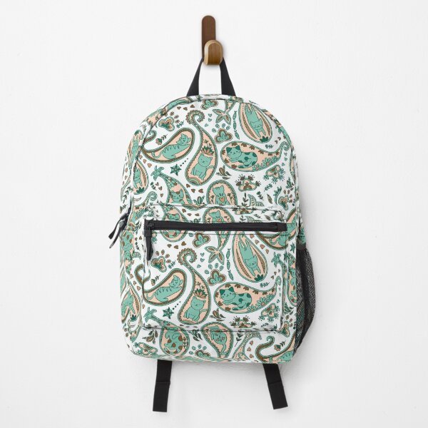Item preview, Paisley cats emerald green designed and sold by pholiumsigma_design.