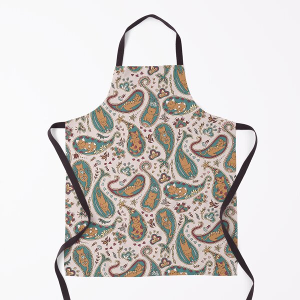 Item preview, Paisley cats royal teal blue and red designed and sold by pholiumsigma_design.