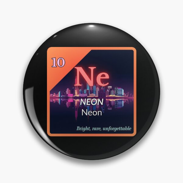 Item preview, Neon Element Poster – Neon Periodic Table City Lights Science Art designed and sold by TestudoDesign.