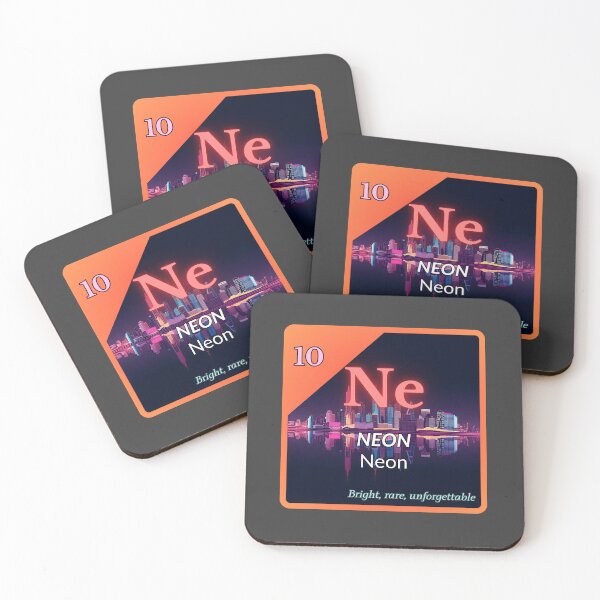 Item preview, Neon Element Poster – Neon Periodic Table City Lights Science Art designed and sold by TestudoDesign.