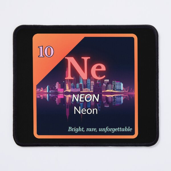 Item preview, Neon Element Poster – Neon Periodic Table City Lights Science Art designed and sold by TestudoDesign.