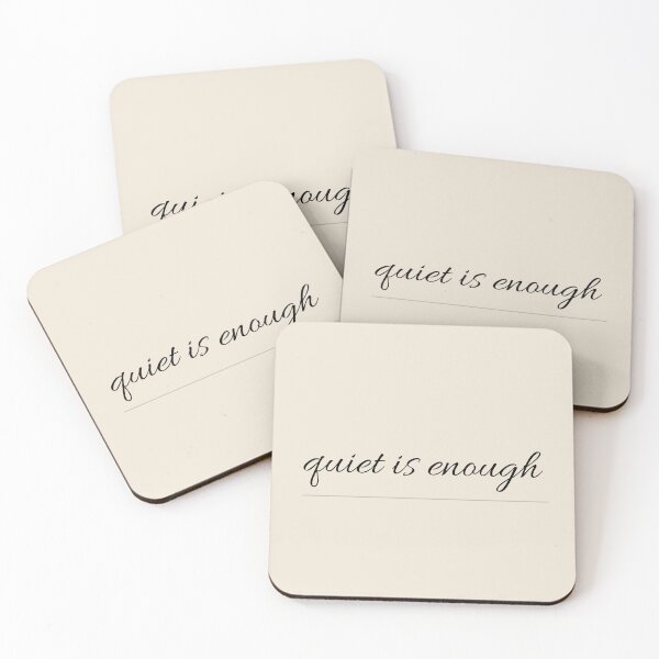 Item preview, Quiet Is Enough Minimal Typography designed and sold by Minimalist Typography.