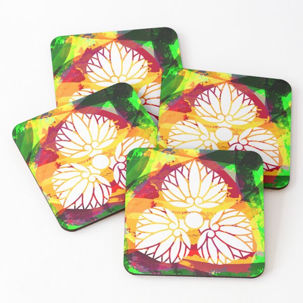 Item preview, Kamon-shiriawase-mitsu-aoi・1 designed and sold by KamonPopArt.