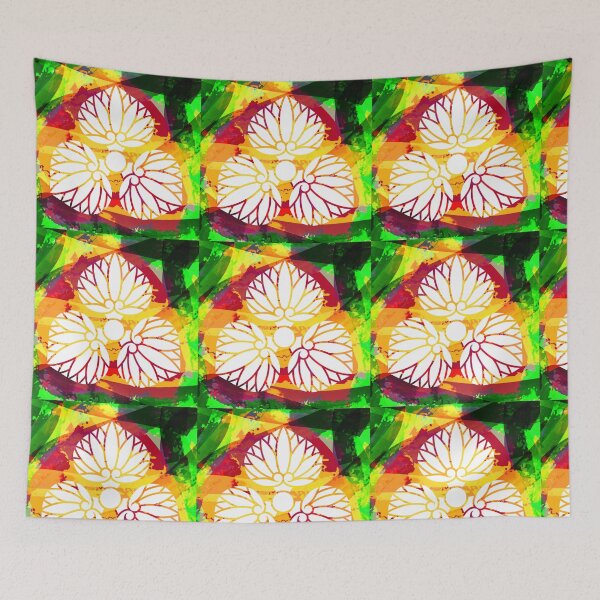 Item preview, Kamon-shiriawase-mitsu-aoi・1 designed and sold by KamonPopArt.