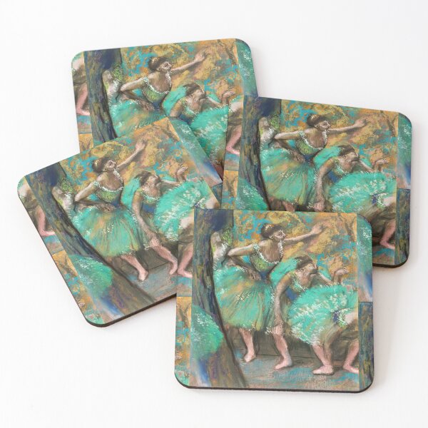 Item preview, The Dancers by Edgar Degas: Turquoise Ballerinas Fine Art Print designed and sold by artofuniverse.