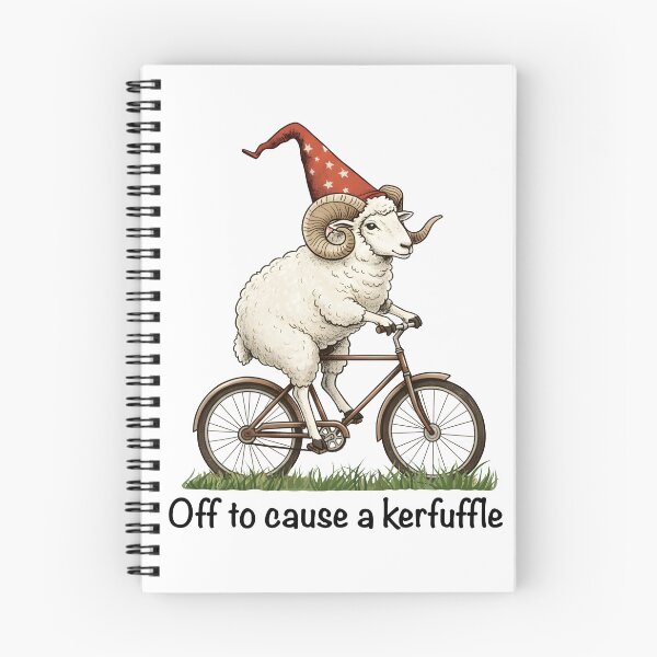 Item preview, Off to Cause a Kerfuffle Ram Illustration | Funny Animal Art designed and sold by Senkov.