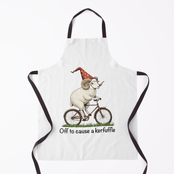 Item preview, Off to Cause a Kerfuffle Ram Illustration | Funny Animal Art designed and sold by Senkov.
