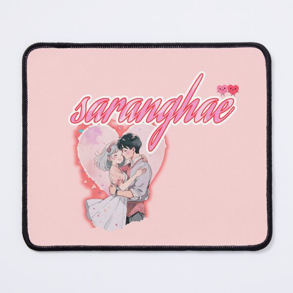 Item preview, Saranghae Valentine – Cute Couple Pastel Illustration designed and sold by KomoFrames.