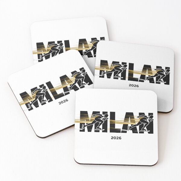 Item preview, Milan 2026 Speed Skating Gold Motion Design | Winter Sports Olympic Style Art designed and sold by VelvetSkyStudio.