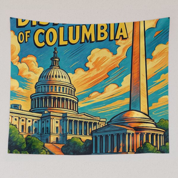 Item preview, District of Columbia state | Comics stylCartoone -  designed and sold by ComicsFactory.