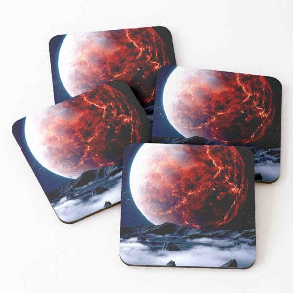Item preview, Crimson Planet Rising Over a Silent Alien World designed and sold by Exodoi.