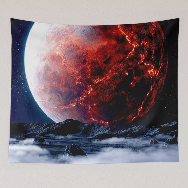 Item preview, Crimson Planet Rising Over a Silent Alien World designed and sold by Exodoi.