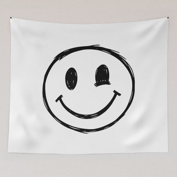 Item preview, Hand Drawn Winking Smiley - Sketchy Marker Doodle designed and sold by Dakson Design - Fantasy Art.
