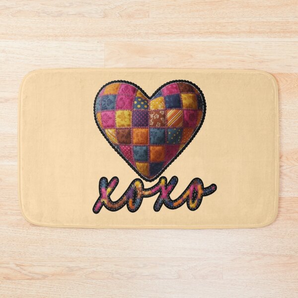Item preview, XOXO Patchwork Heart - Valentines Day Stitched Aesthetic designed and sold by Italian Ink Studio.