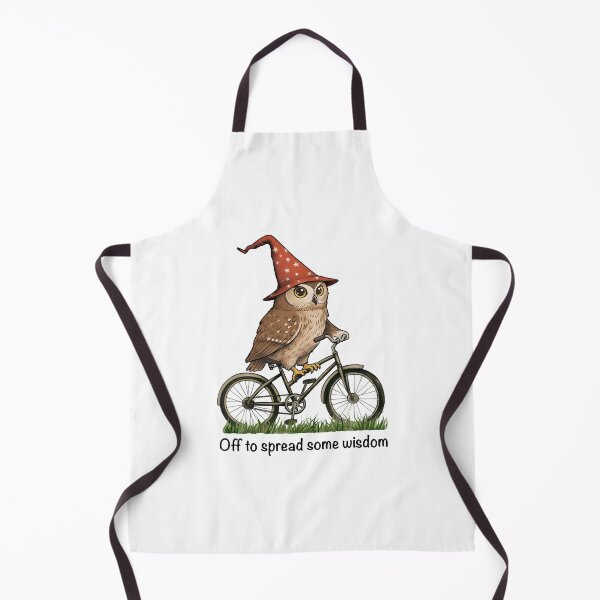 Item preview, Wise Owl on Bicycle – Off to Spread Some Wisdom Illustration designed and sold by Senkov.