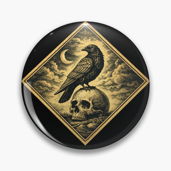 Item preview, Raven Perched On Skull designed and sold by Planetporridge.