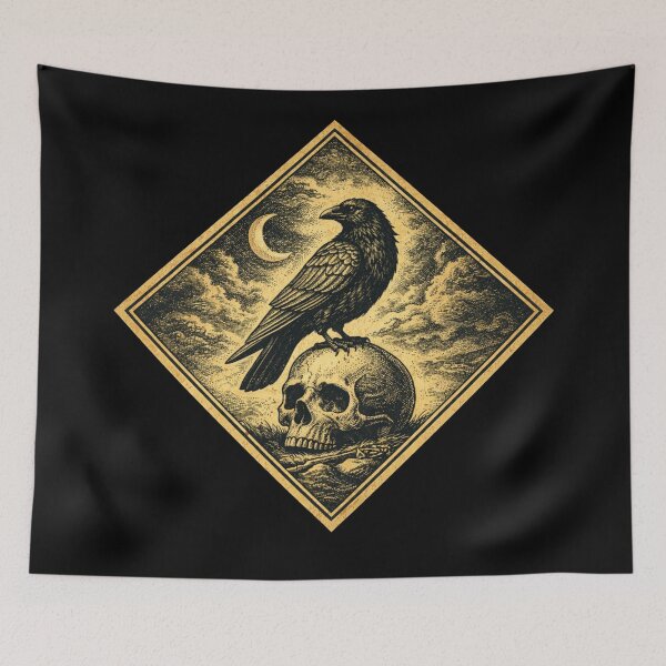 Item preview, Raven Perched On Skull designed and sold by Planetporridge.