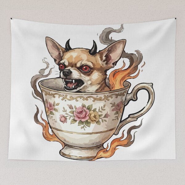 Item preview, Demon In A Teacup Cute But Evil Chihuahua designed and sold by Petzzz.