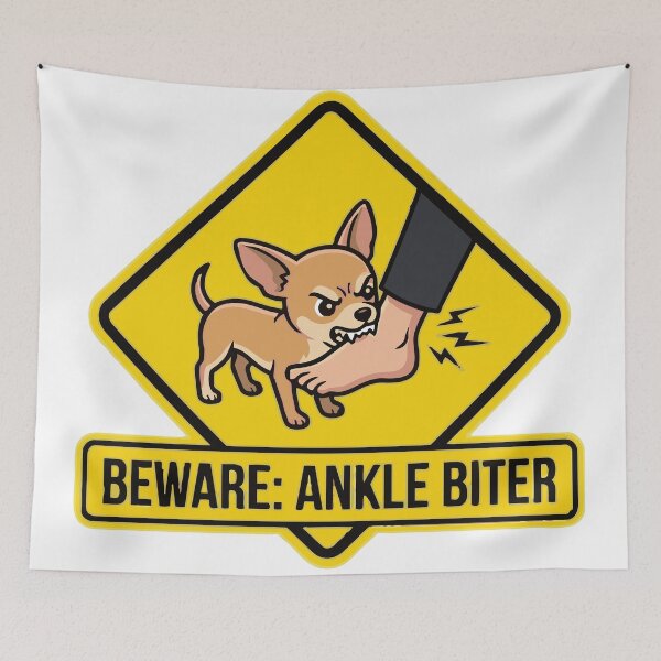 Item preview, Beware Of The Ankle Biter Ferocious Chihuahua Sign designed and sold by Petzzz.