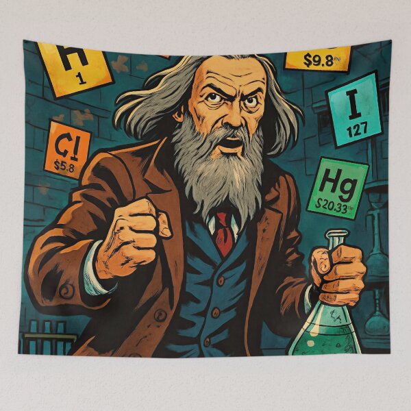 Item preview, Dmitri Mendeleev | Comics stylCartoone -  designed and sold by ComicsFactory.