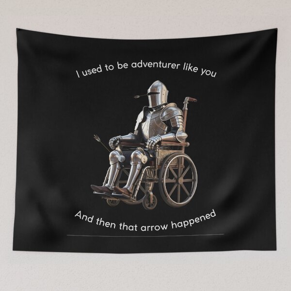 Item preview, I used to be adventurer like you- Funny Knight meme designed and sold by SkajArtist.