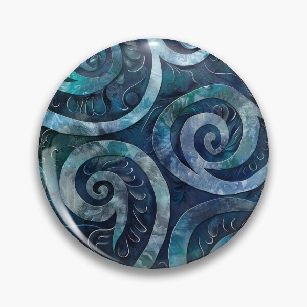 Item preview, New Zealand Māori Paua Pattern Koru Design 782 designed and sold by GrinGalore.
