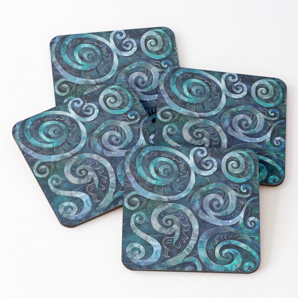 Item preview, New Zealand Māori Paua Pattern Koru Design 782 designed and sold by GrinGalore.