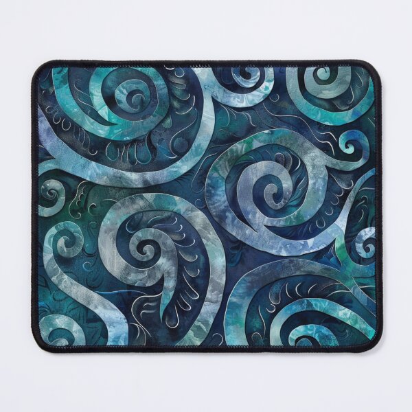 Item preview, New Zealand Māori Paua Pattern Koru Design 782 designed and sold by GrinGalore.