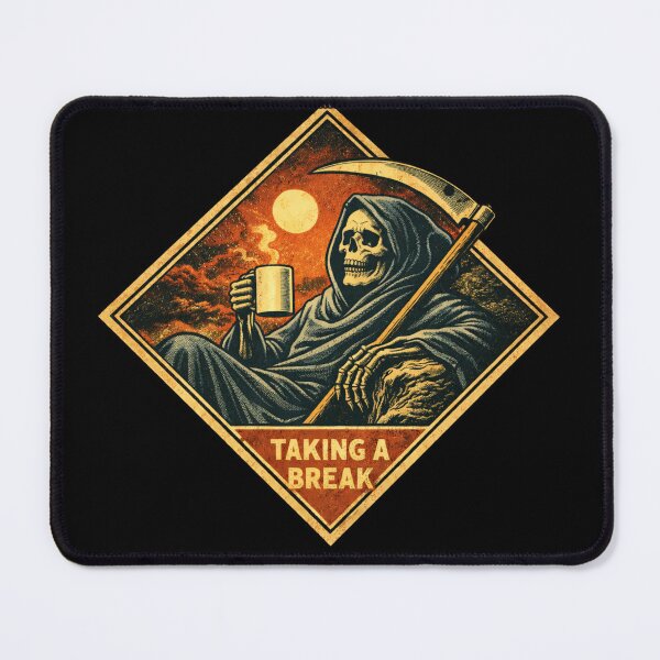 Item preview, Grim Reaper Taking A Break designed and sold by Planetporridge.