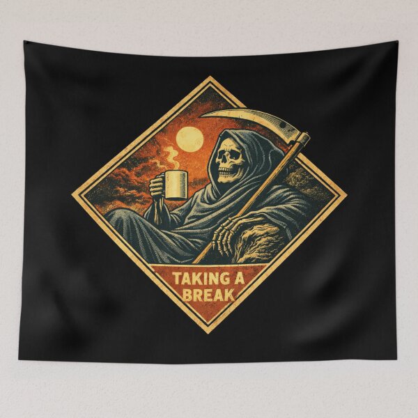 Item preview, Grim Reaper Taking A Break designed and sold by Planetporridge.