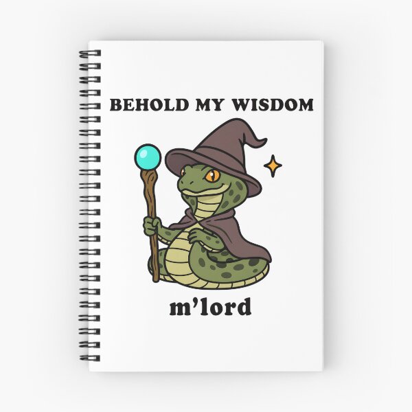 Item preview, Behold My Wisdom M’Lord – Funny Wizard Snake Fantasy Art designed and sold by Senkov.