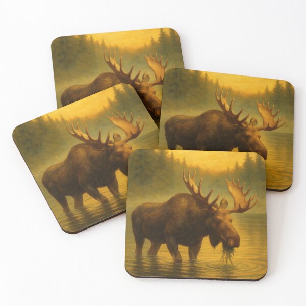 Item preview, Moose at Golden Hour designed and sold by VandVArt.