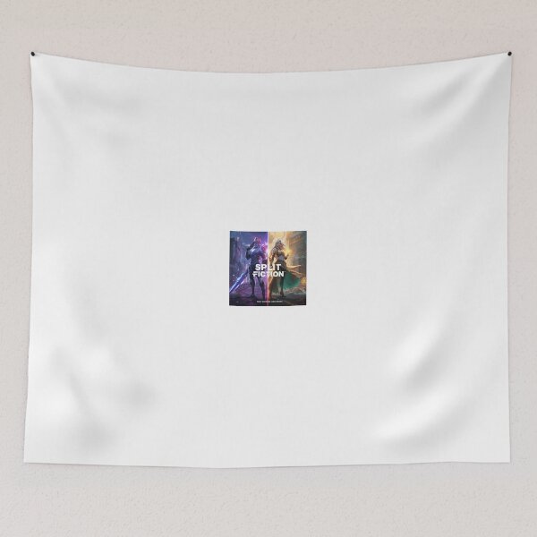 Item preview, Split Fiction – Sci-Fi vs Fantasy Two Worlds Gaming Art designed and sold by Graphic Therapist.