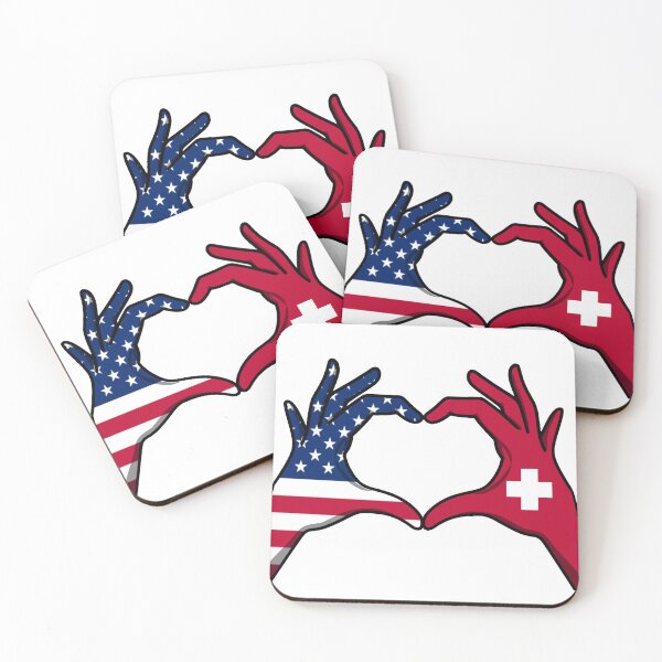 Artikelvorschau, USA-SWISS Herzhände entworfen und verkauft von MyDarlinDesigns.