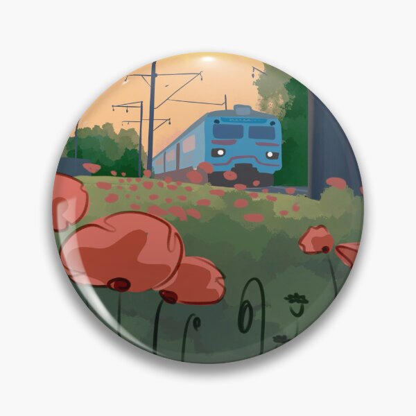 Item preview, Poppies and Passing Train designed and sold by Isilver-me.