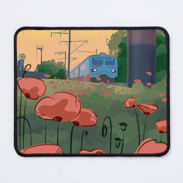 Item preview, Poppies and Passing Train designed and sold by Isilver-me.