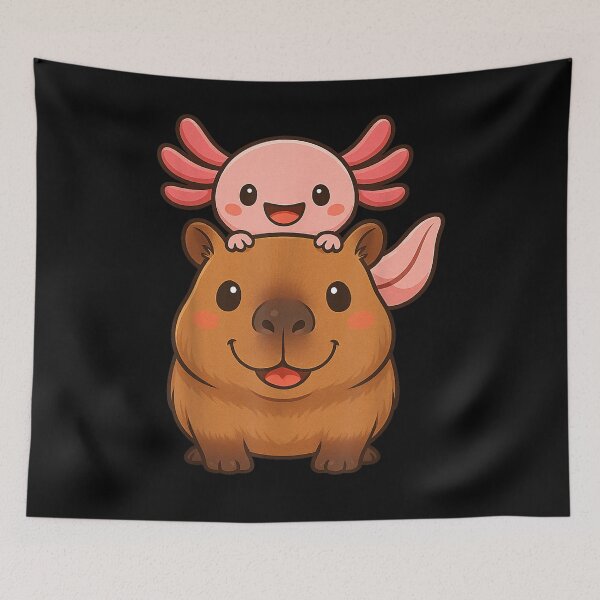 Item preview, Capybara Axolotl Kawaii Animal Lover Zoo Day Art for Men Women Kids , Capybara Gift Lover  designed and sold by DZIRI NAJAT.