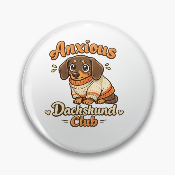 Item preview, Anxious Dachshund Club – Cute Cozy Dachshund Illustration designed and sold by craftedd.