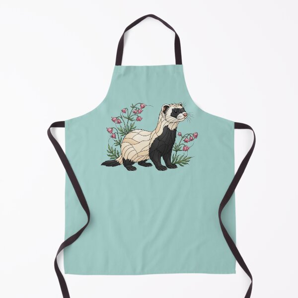 Item preview, Prairie Black-Footed Ferret and Pink Wildflowers designed and sold by BirdsnStuff.