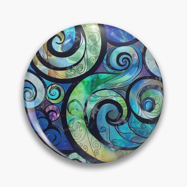 Item preview, New Zealand Māori Paua Pattern Koru Design 784 designed and sold by GrinGalore.