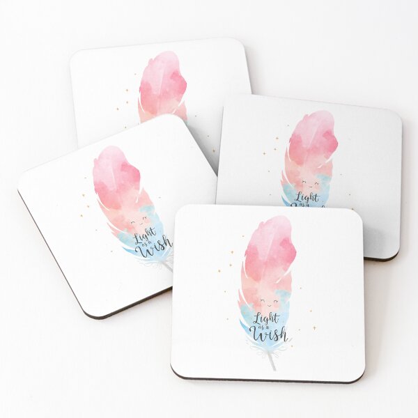 Item preview, Cute Feather “Light as a Wish”, Minimal Dreamy Illustration designed and sold by Moodune.